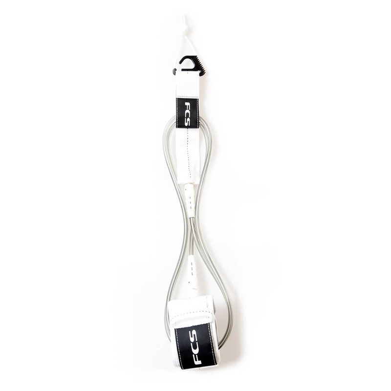 FCS 8ft Regular Leash - White