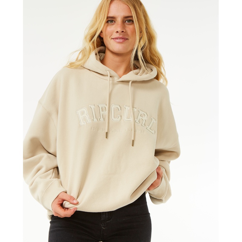 Rip Curl Varsity Hooded Sweatshirt-Natural