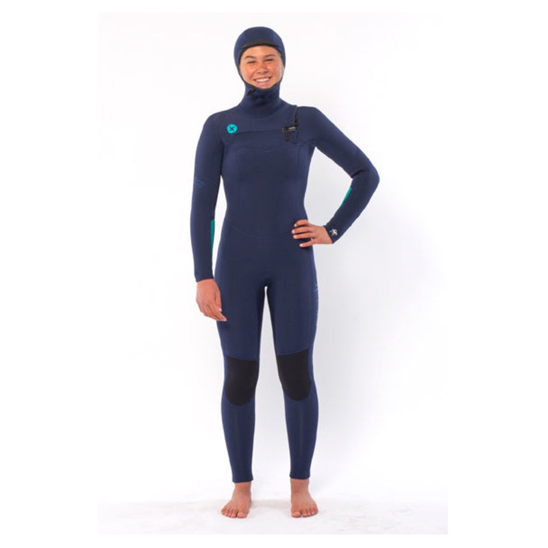 Sisstrevolution 7 Seas 5/4mm Hooded Chest Zip Wetsuit - Strong Blue