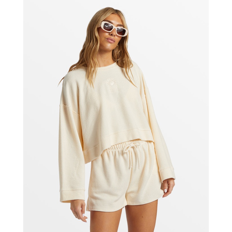 Billabong Cally Crew Sweatshirt-White Cap
