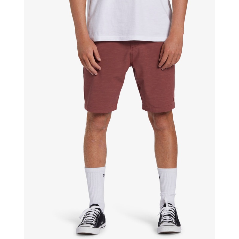 Billabong Crossfire Slub Mid Shorts-Dusty Red