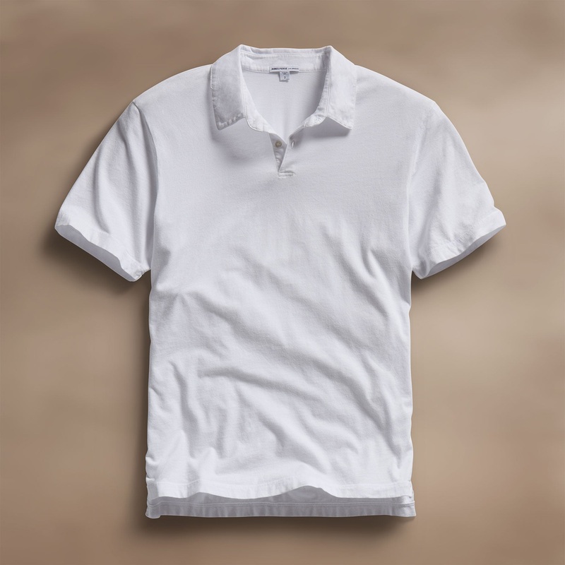 Sueded Jersey Polo - White