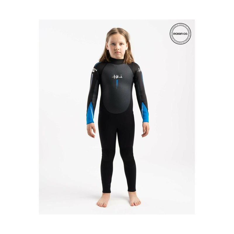 Tiki Tech Junior 3/2 Wetsuit with Back Zip - Black Blue