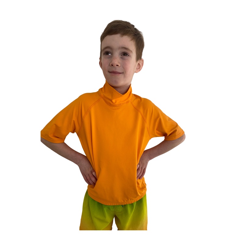 Tiki Kids S/S Rash Vest No Logo- Orange