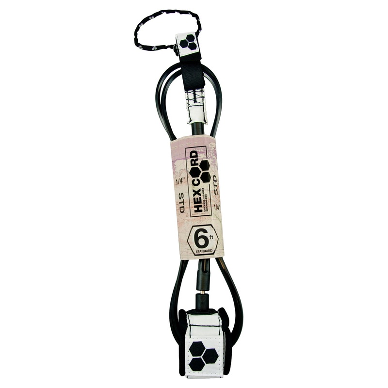 Channel Islands Hex Cord Standard Leash (6ft-Black)