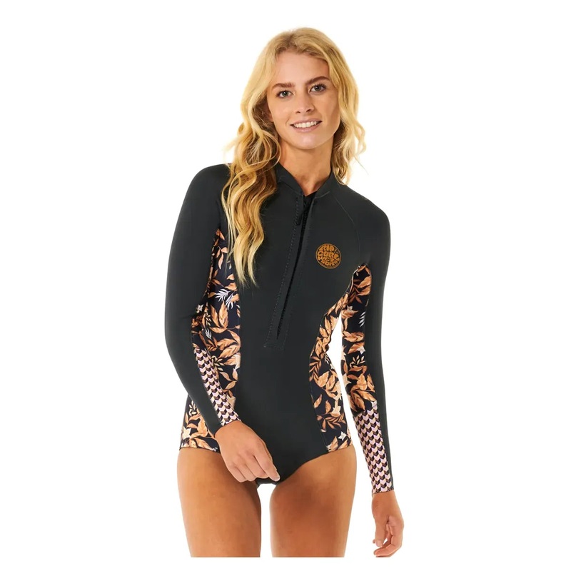 Rip Curl G Bomb Long Sleeve Hi Cut Spring Suit - Charcoal - 2024