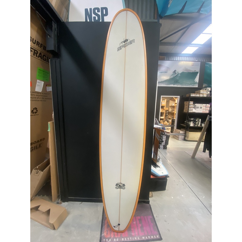 2nd Hand Spider Longboard with fins 8'6, approx 65L