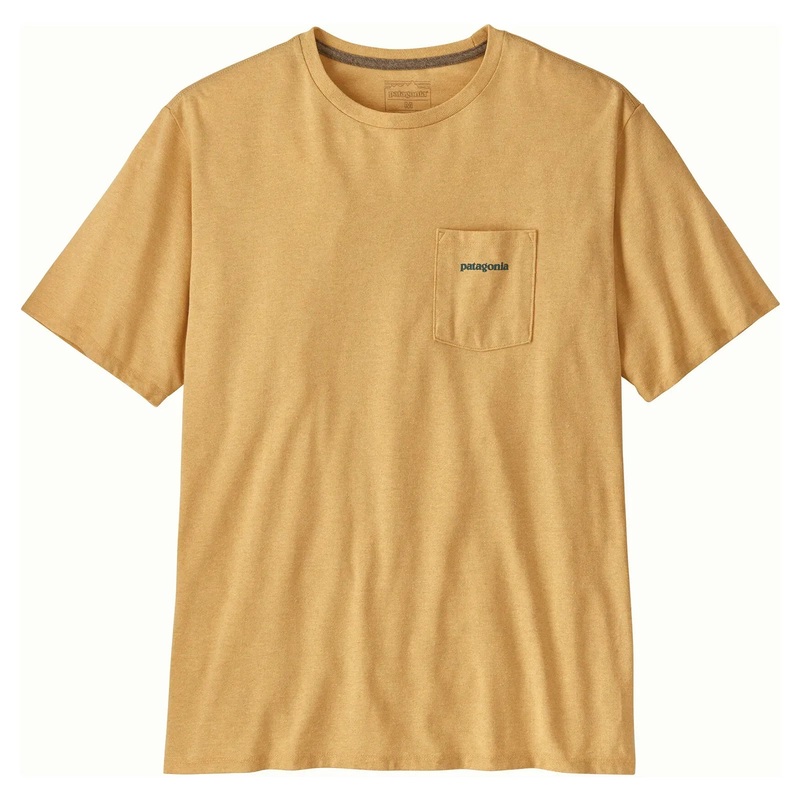 Patagonia Men's Boardshort Logo Pocket Responsibili-Tee - Beeswax Tan