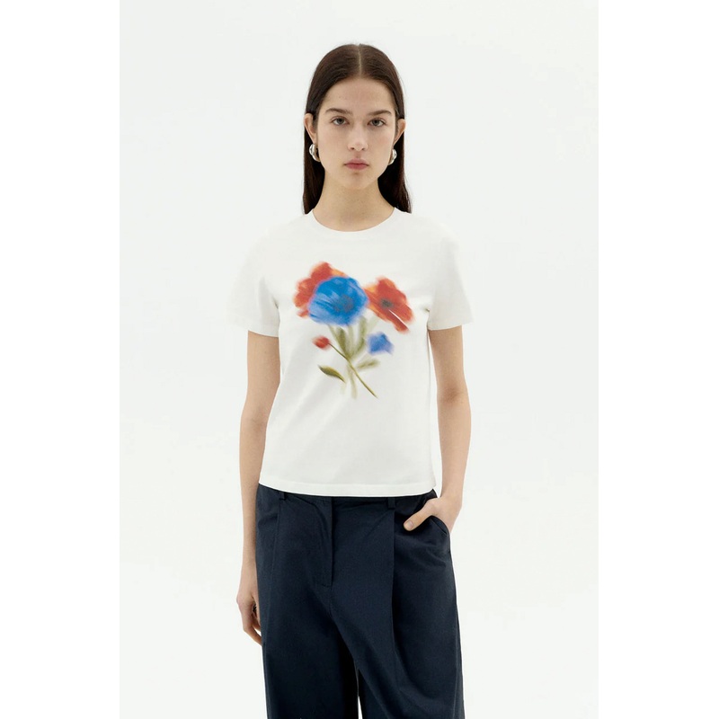 THINKING MU - BLURRY FLOWER IDA TEE