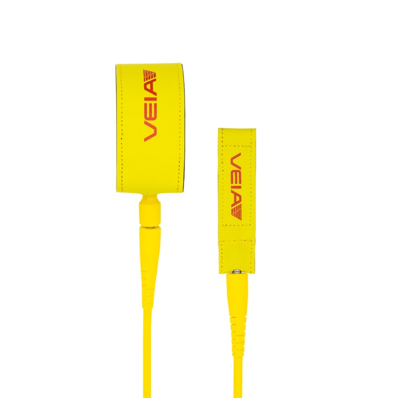 VEIA JJF Pro Leash-Yellow/Red-7'