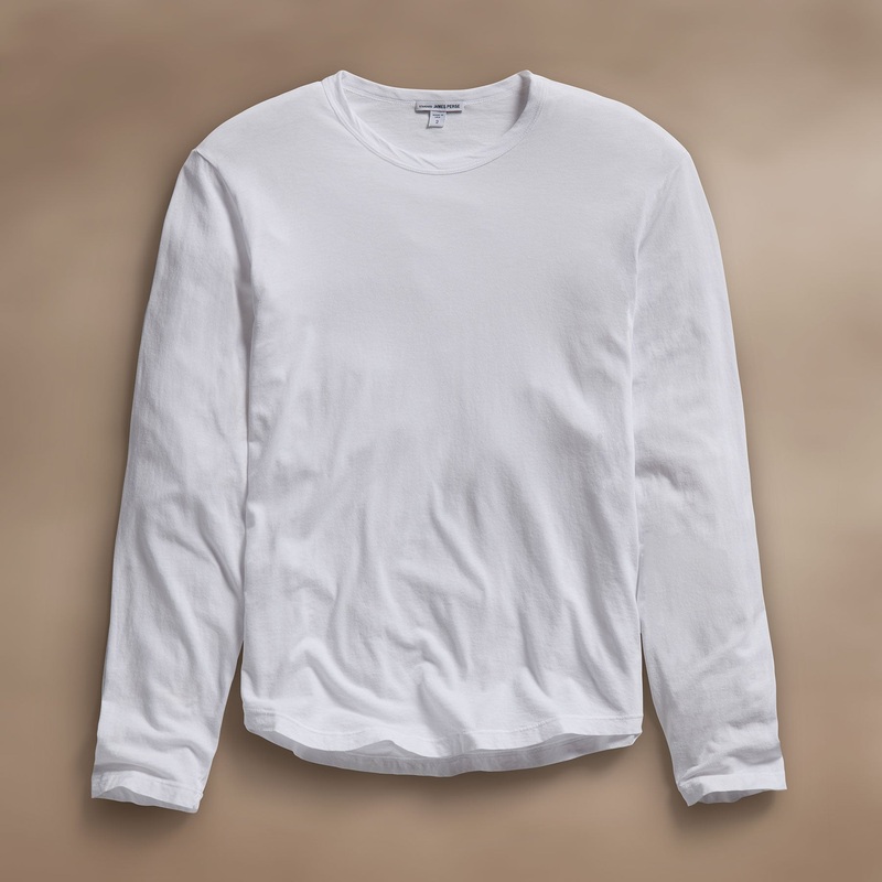 Shirttail Hem Crew - White