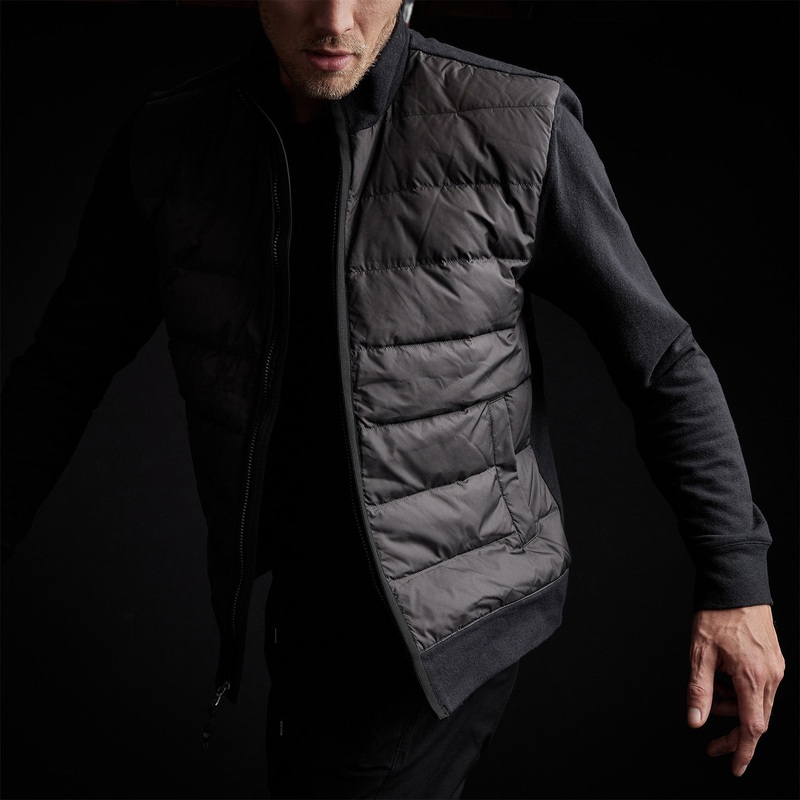 Y/OSEMITE Mixed Media Full Zip Funnel Neck Jacket - Black