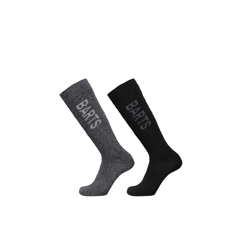 Barts Basic Skisock 2 Pack Anthracite & Black