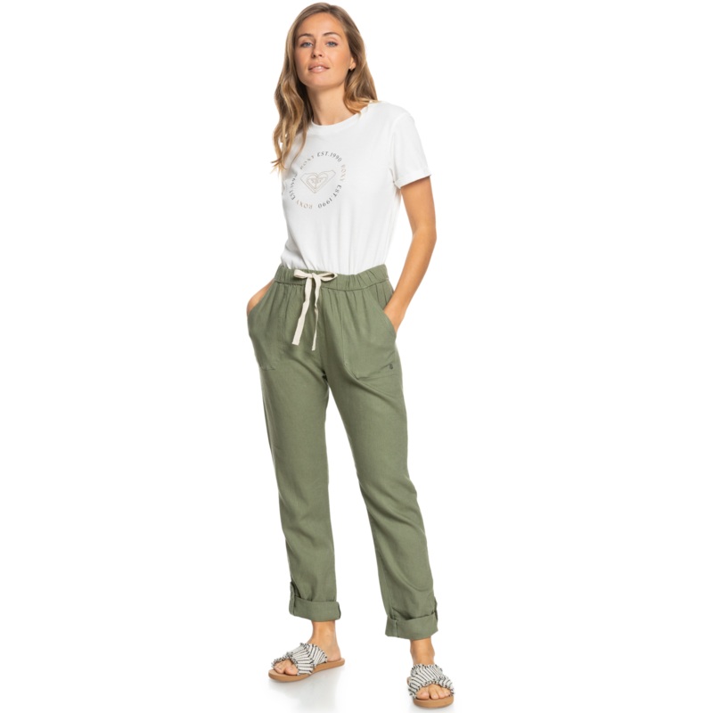Roxy On The Seashore Pants-Deep Lichen Green