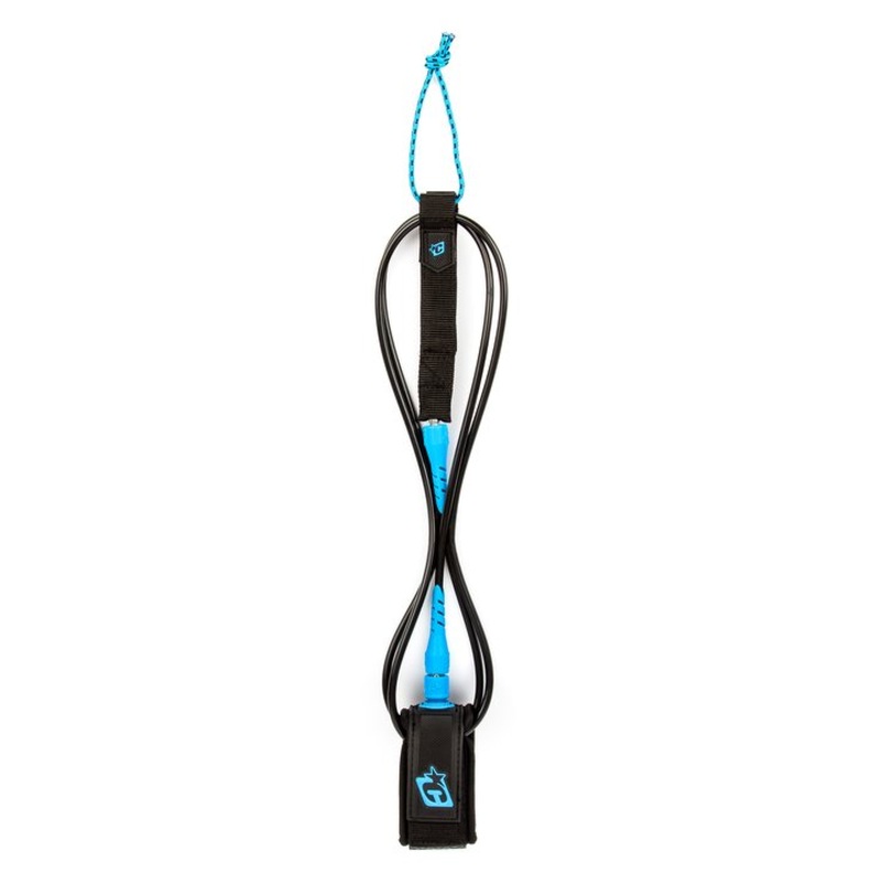 Creatures Pro Leash-6' x 9/32"-Black/Cyan