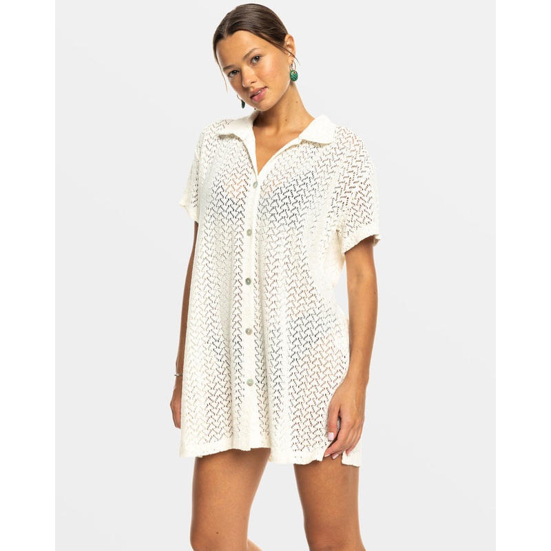 Roxy Dalia Beach Dress-Egret