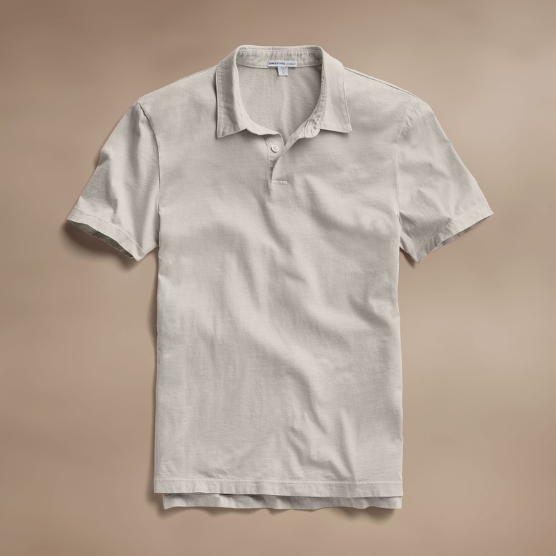 Sueded Jersey Polo - Salt Pigment