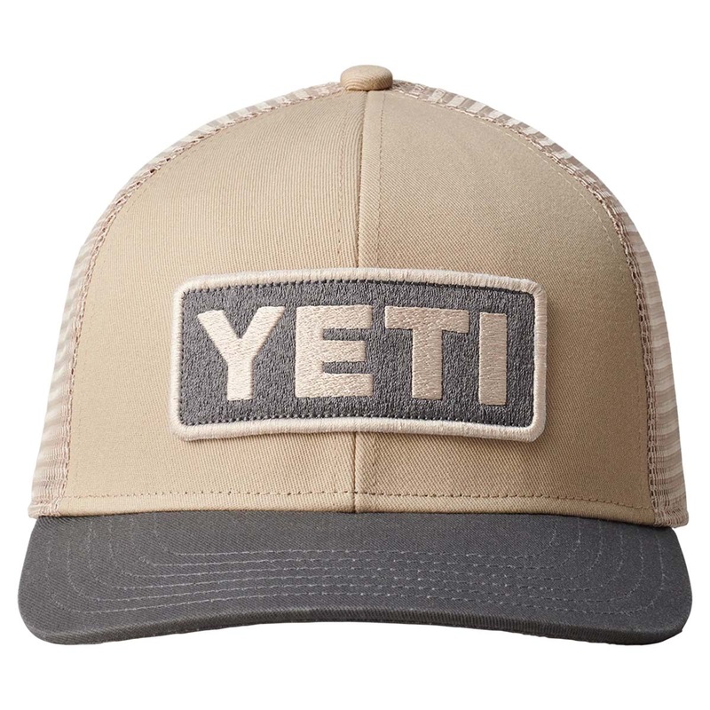 Yeti Logo Badge 60/40 Cotton/Poly Trucker Cap - Sharptail Taupe/Black