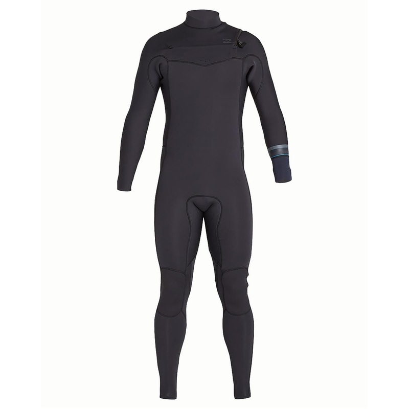 BILLABONG BOYS REVOLUTION 4/3 CHEST ZIP STEAMER - BLACK SANDS