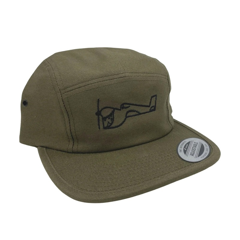 TRUE AMES GREENOUGH AIRPLANE LOGO CAMP HAT - PLASTIC BUCKLE