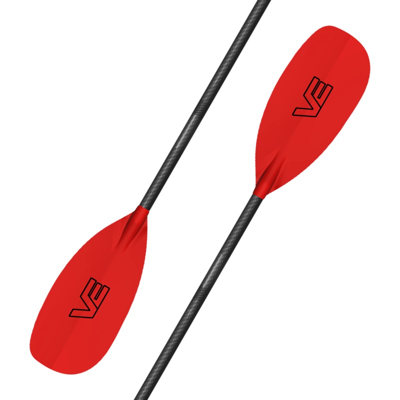 VE Creeker Glass Kayak Paddle - Cranked Carbon Shaft