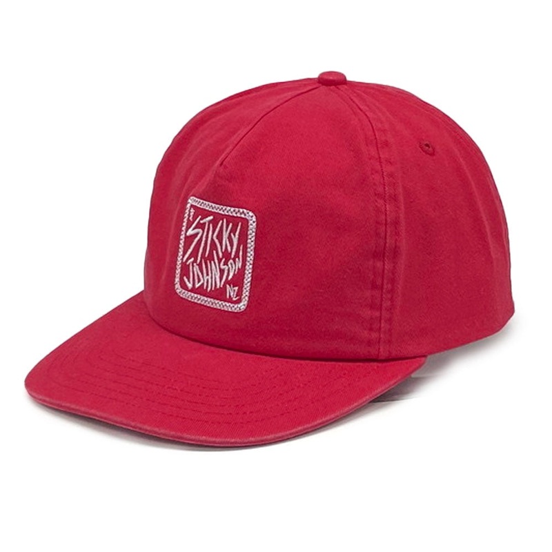 Sticky Johnson 5 Panel Red Cap