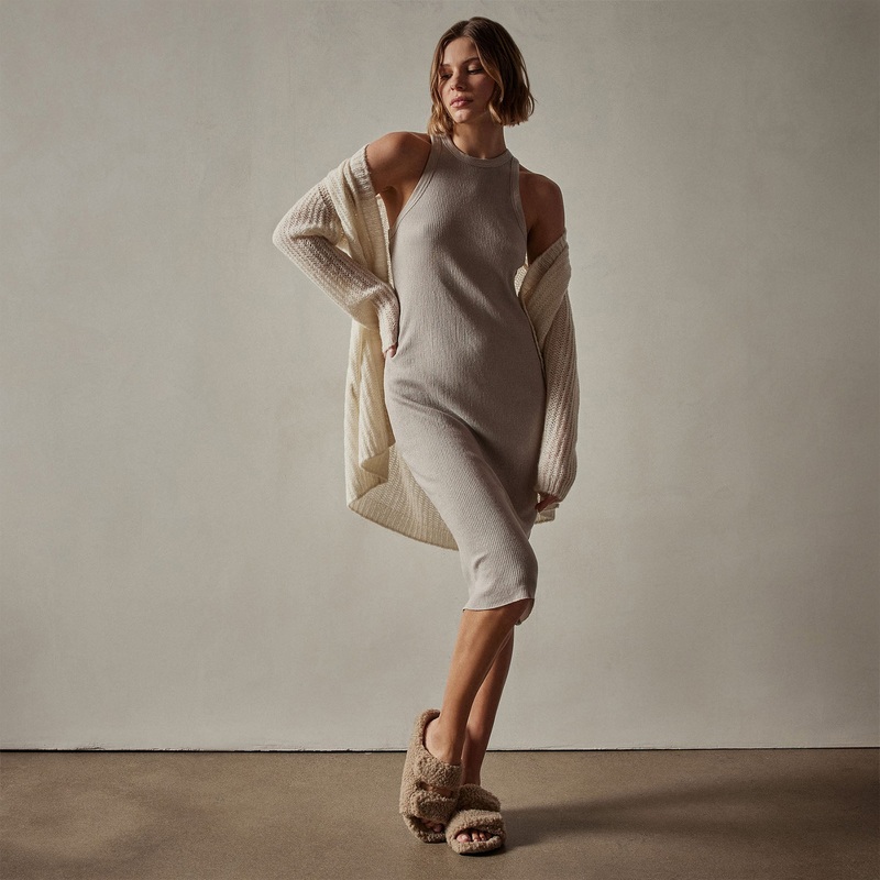 Cotton Cashmere Tank Dress - Toast