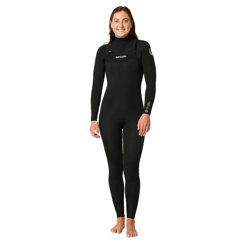 Rip Curl Women's Dawn Patrol Performance 4/3mm Chest Zip Wetsuit - Black 2025