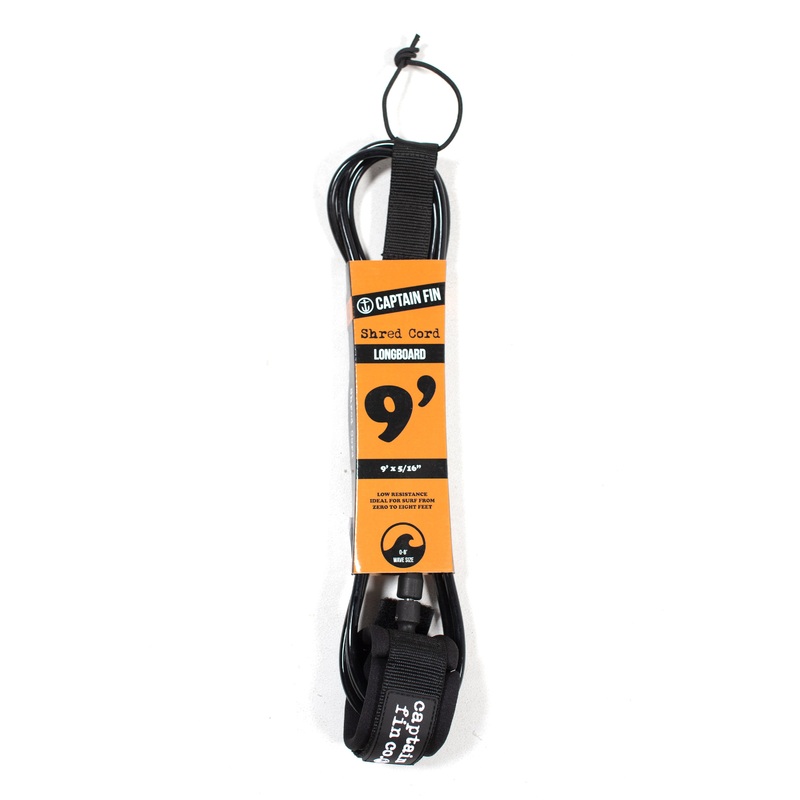 CAPTAIN FIN - CF LEASH SHRED CORD 9 STANDARD - Black