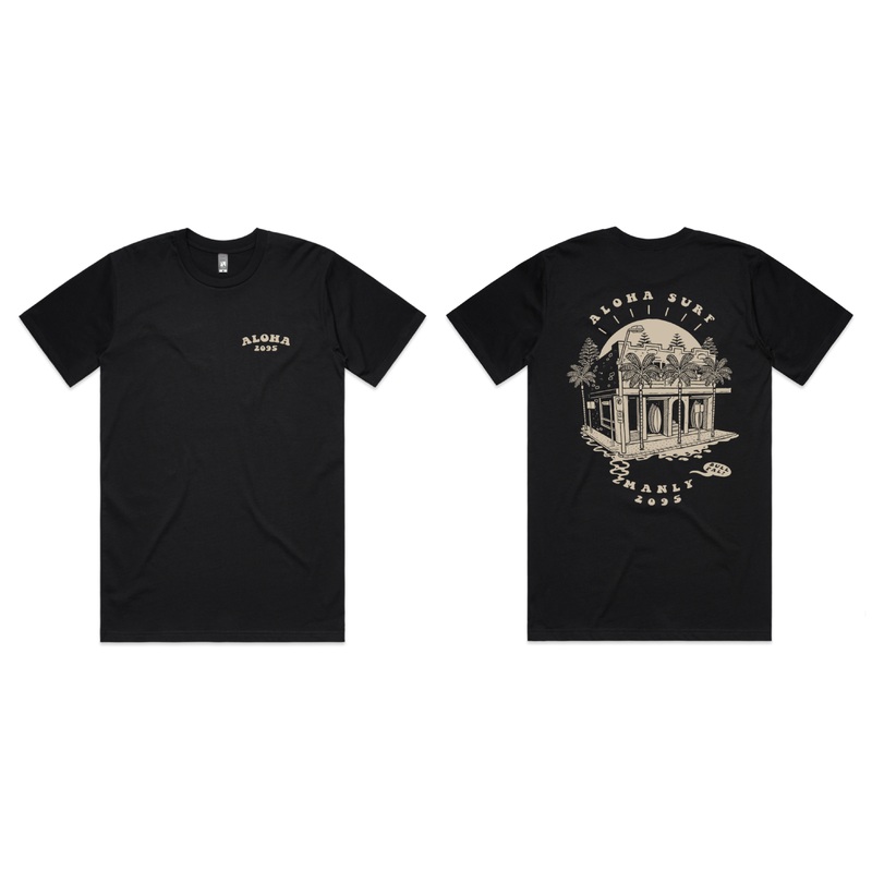 ALOHA 2095 SS SHOP TEE - BLACK