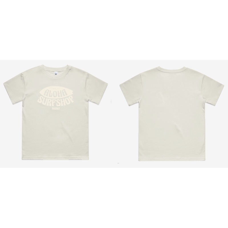 Aloha Kids Surf Shop Tee - Ecru